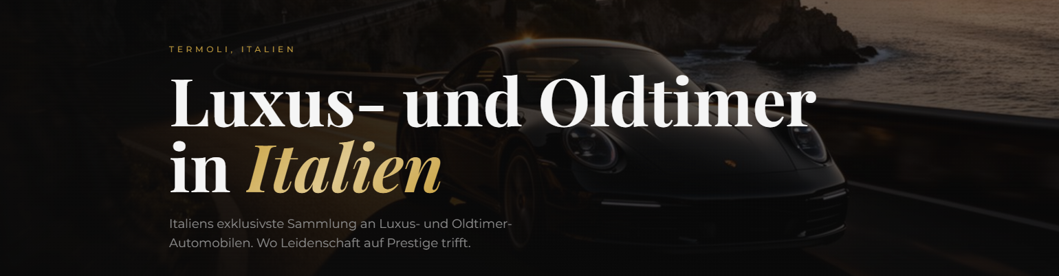Luxus- und Oldtimer in Italien