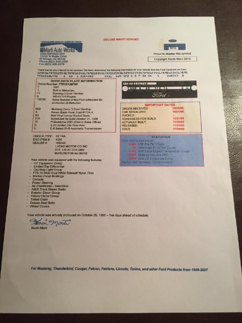 Ford Mustang in Originalzustand Baujahr BJ 07/1967