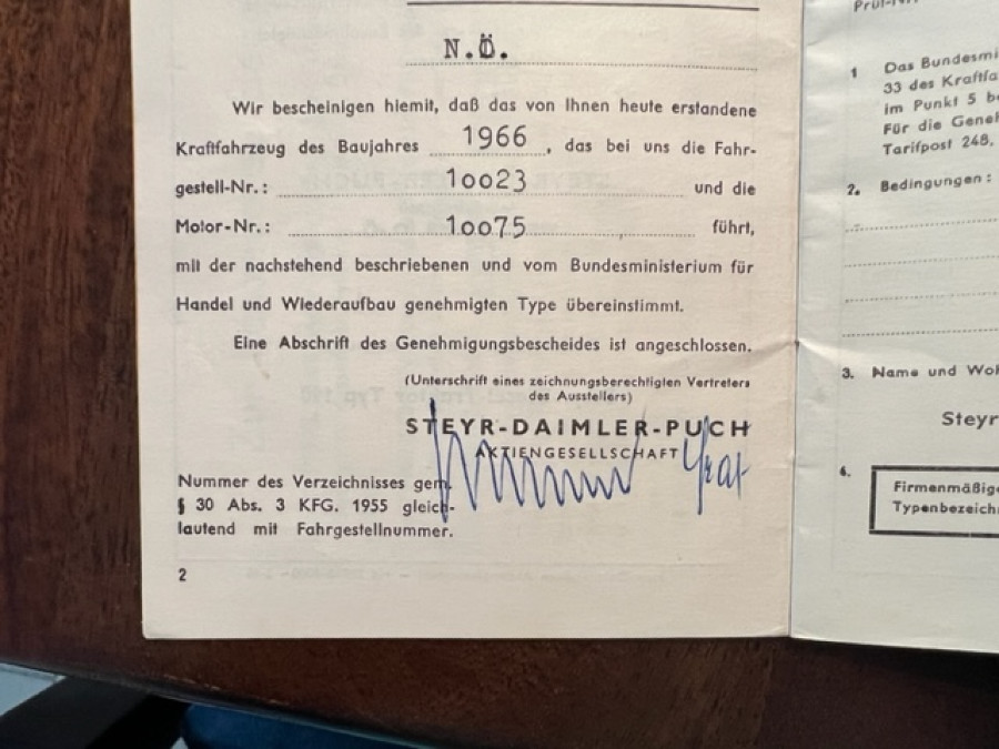 Gebraucht: Steyr 190 mit Mängeln Baujahr BJ 08/1966