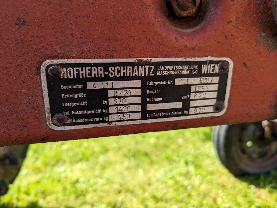 Gebraucht: Allgaier A111 eingeschränkt fahrbar Baujahr BJ 03/1956