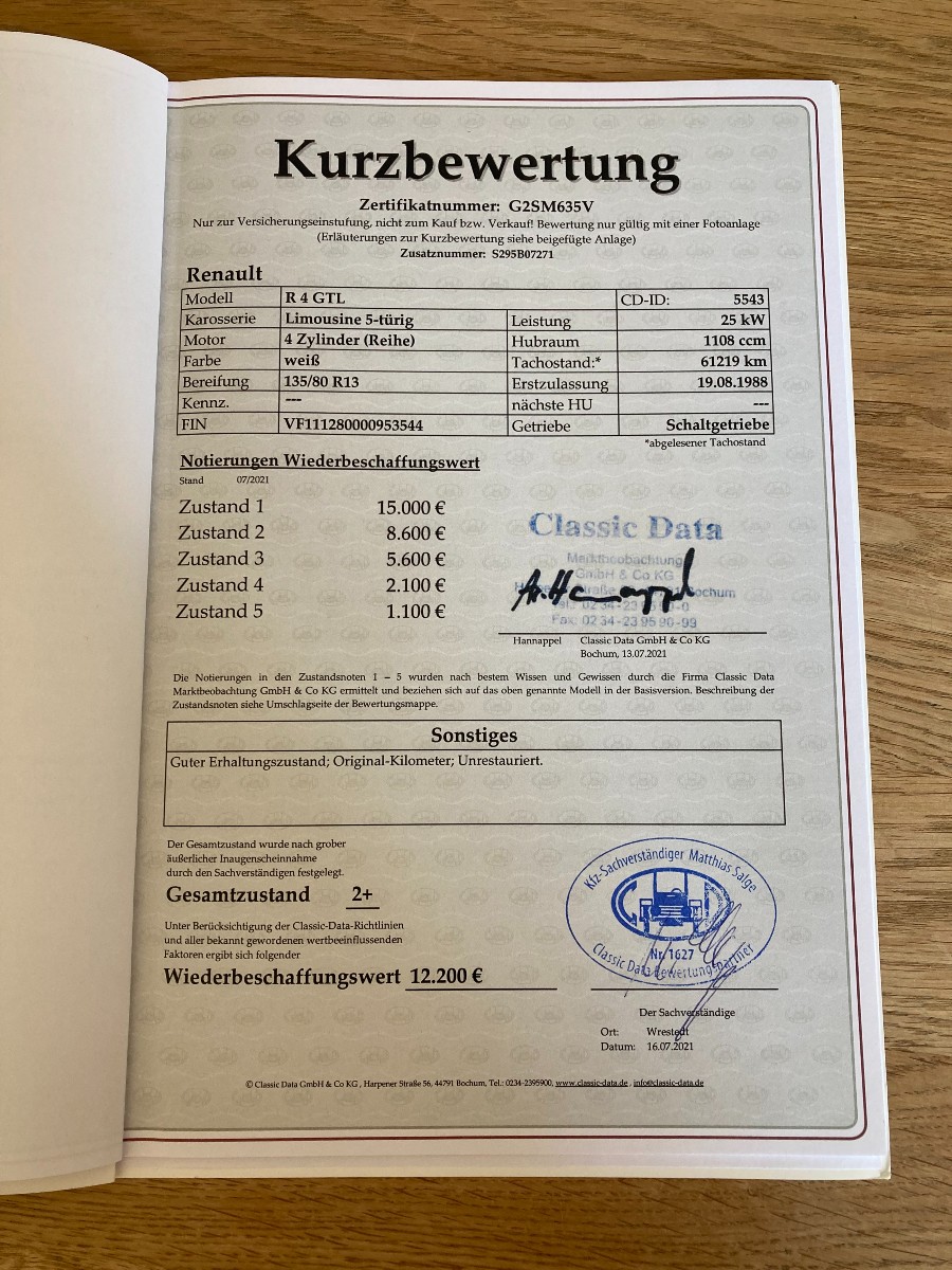 1988er Renault R4 GTL in Originalzustand Baujahr BJ 08/1988
