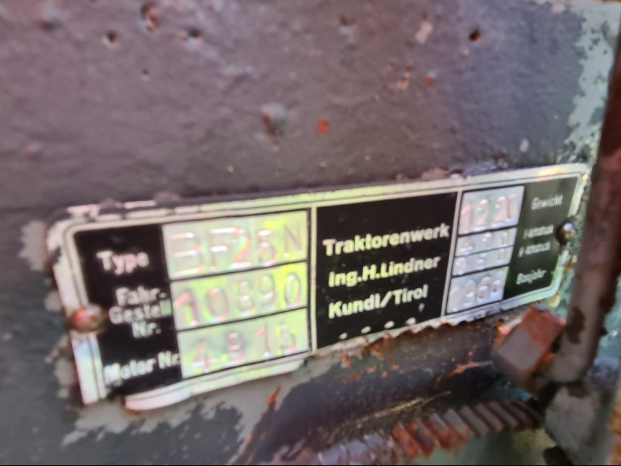 Zu verkaufen: Lindner 1500 BF25 Allrad in gebrauchtem Zustand Baujahr BJ 01/1966