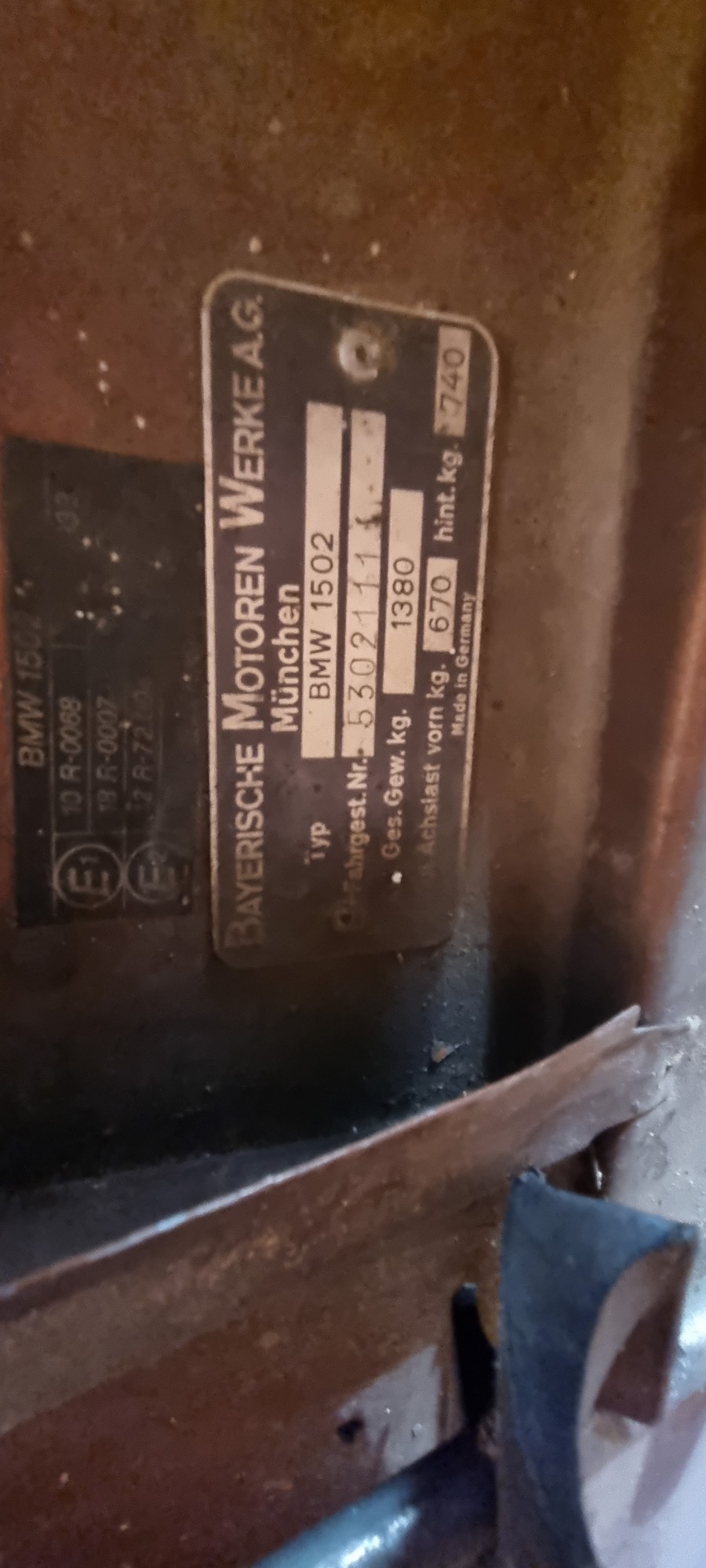 BMW 2002 1502 Baujahr BJ 10/1969