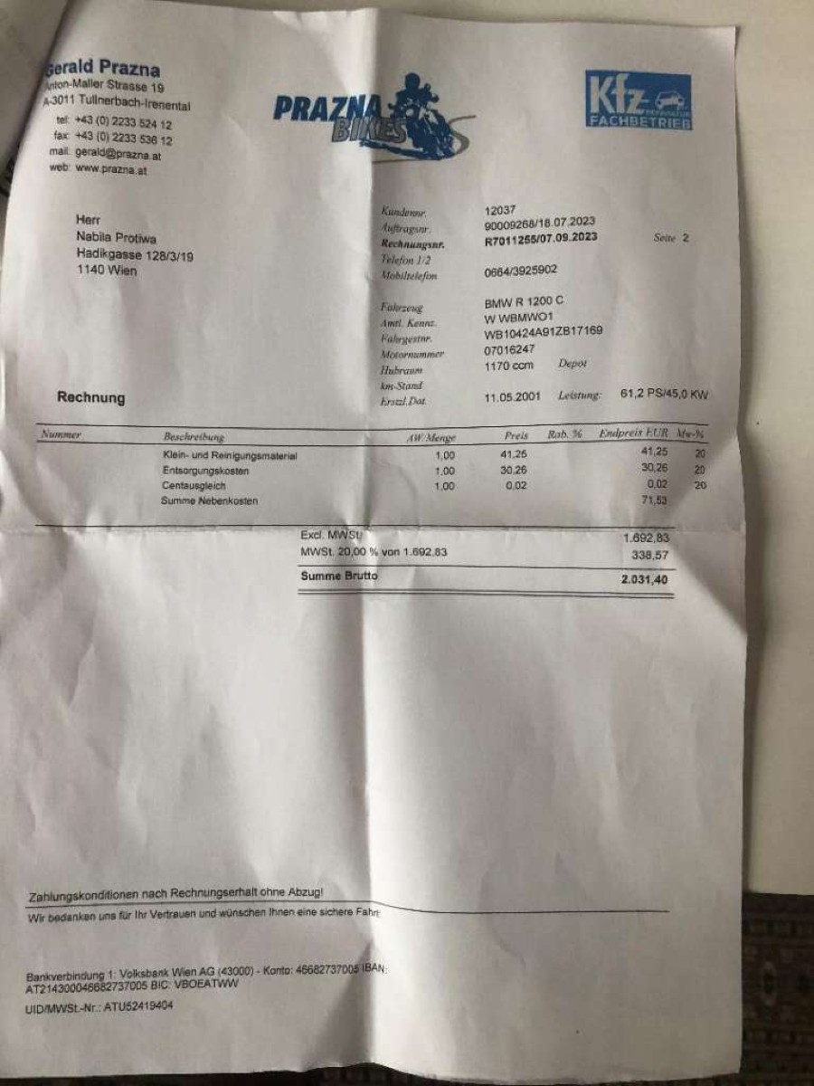 Gebraucht: BMW R1200 Cruiser gut erhalten inkl. Pickerl Baujahr BJ 05/2001