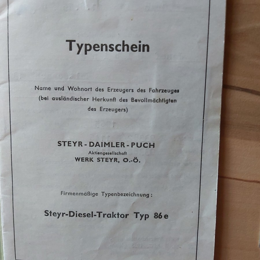 Oldtimer Steyr t86 guter Zustand Baujahr BJ 08/1965