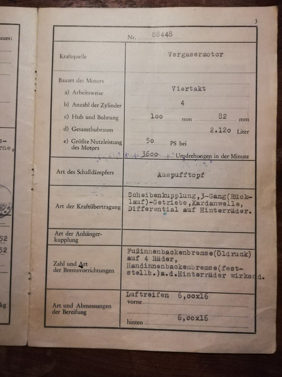 GAZ Pobeda M20 Baujahr BJ 08/1948