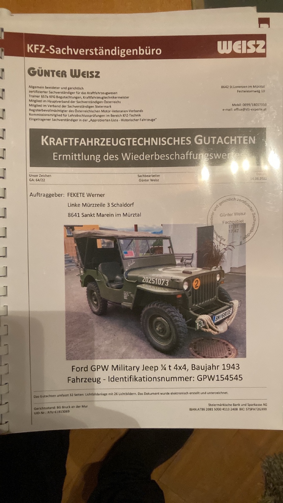 Gebraucht: Jeep Willys in gutem Zustand mit gültigem Pickerl Baujahr BJ 10/1943