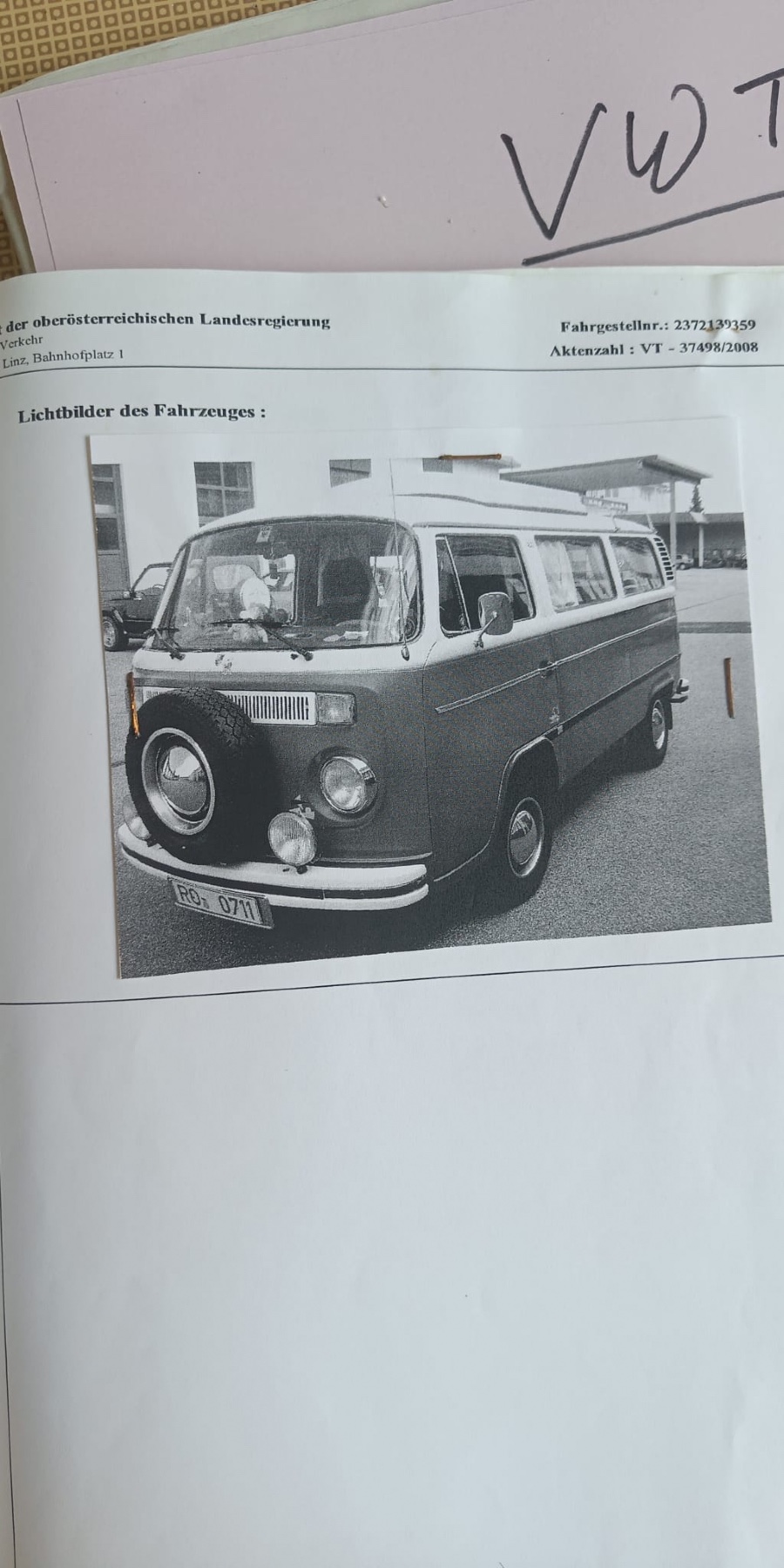 Klassiker VW T2 Baujahr BJ 05/1977