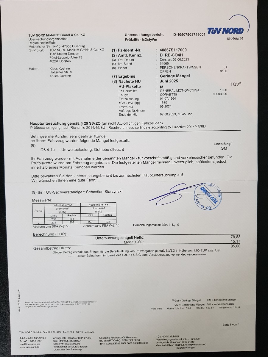 Chevrolet Corvette C2 Convertible in Top Zustand Baujahr BJ 07/1964
