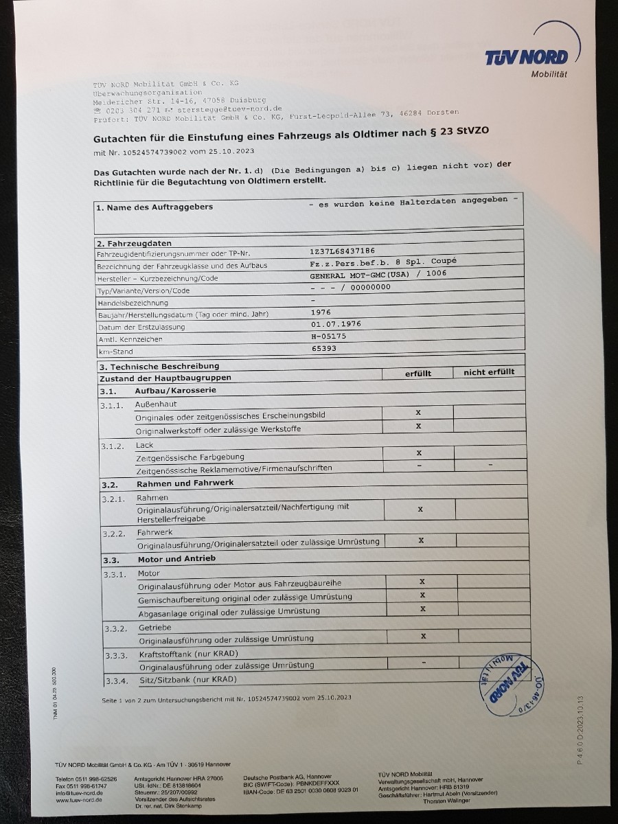 Chevrolet Corvette C3 Coupe T-Roof in Top Zustand Baujahr BJ 02/1976