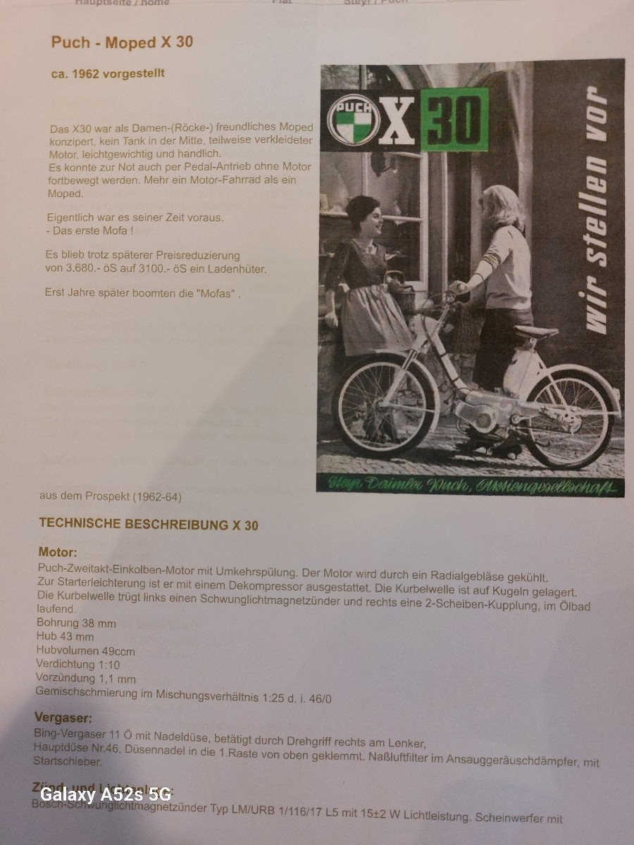 PUCH SX 30 in rostfreiem Zustand sucht neuen Besitzer Baujahr BJ 04/1965