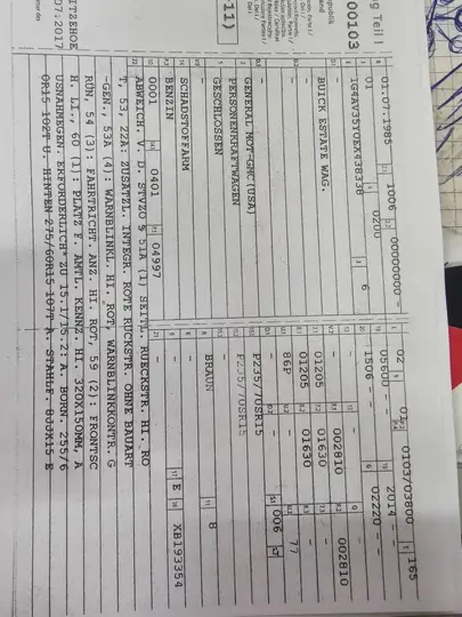 1985er Buick Electra Estate Wagon in gebrauchtem Zustand Baujahr BJ 07/1985