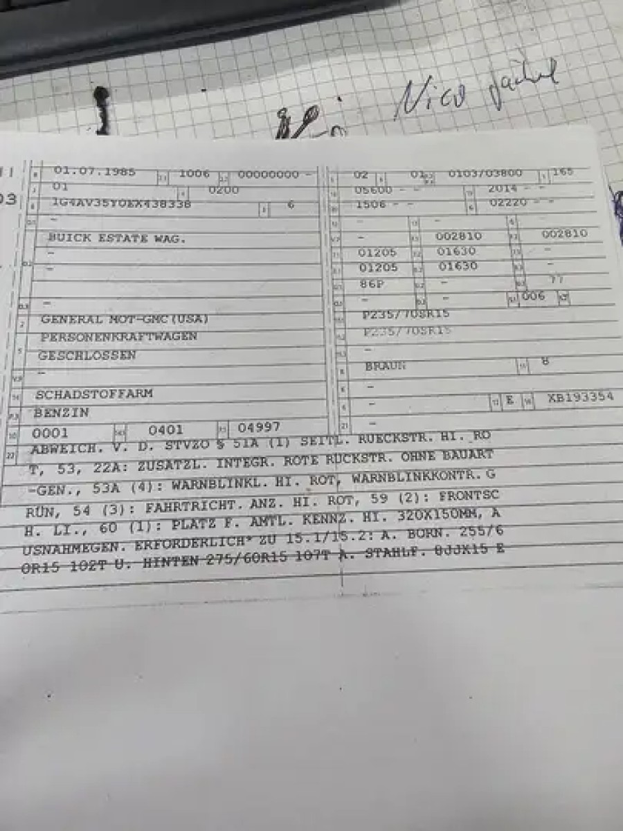 1985er Buick Electra Estate Wagon in gebrauchtem Zustand Baujahr BJ 07/1985