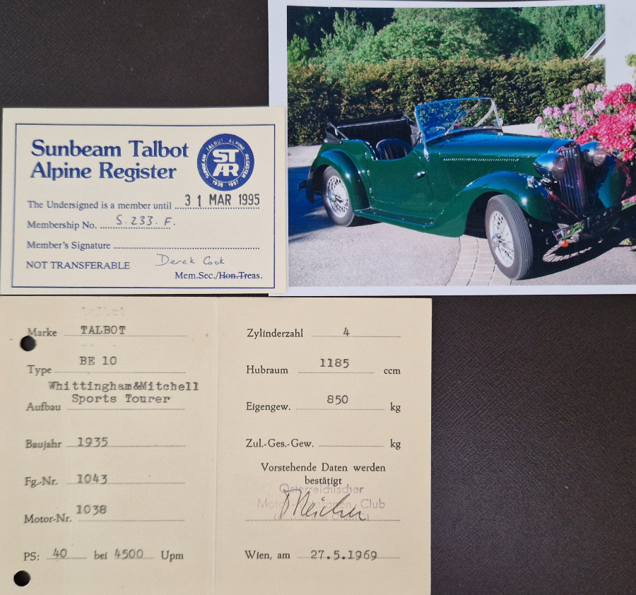 Historisch zugelassen: Sunbeam Talbot BA 10 sports tourer Baujahr BJ 01/1935