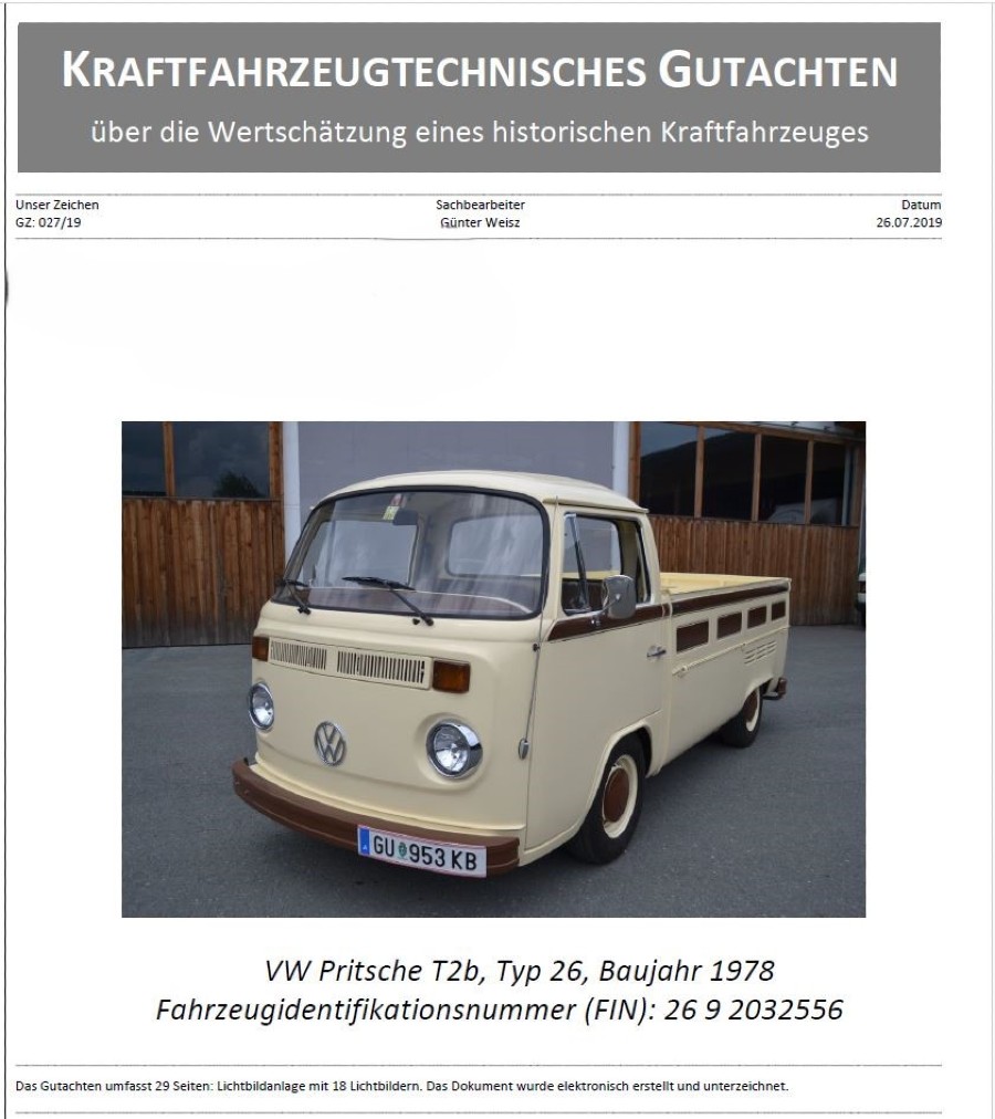 VW T2 Type 26 Pritsche in gutem Zustand Baujahr BJ 10/1978