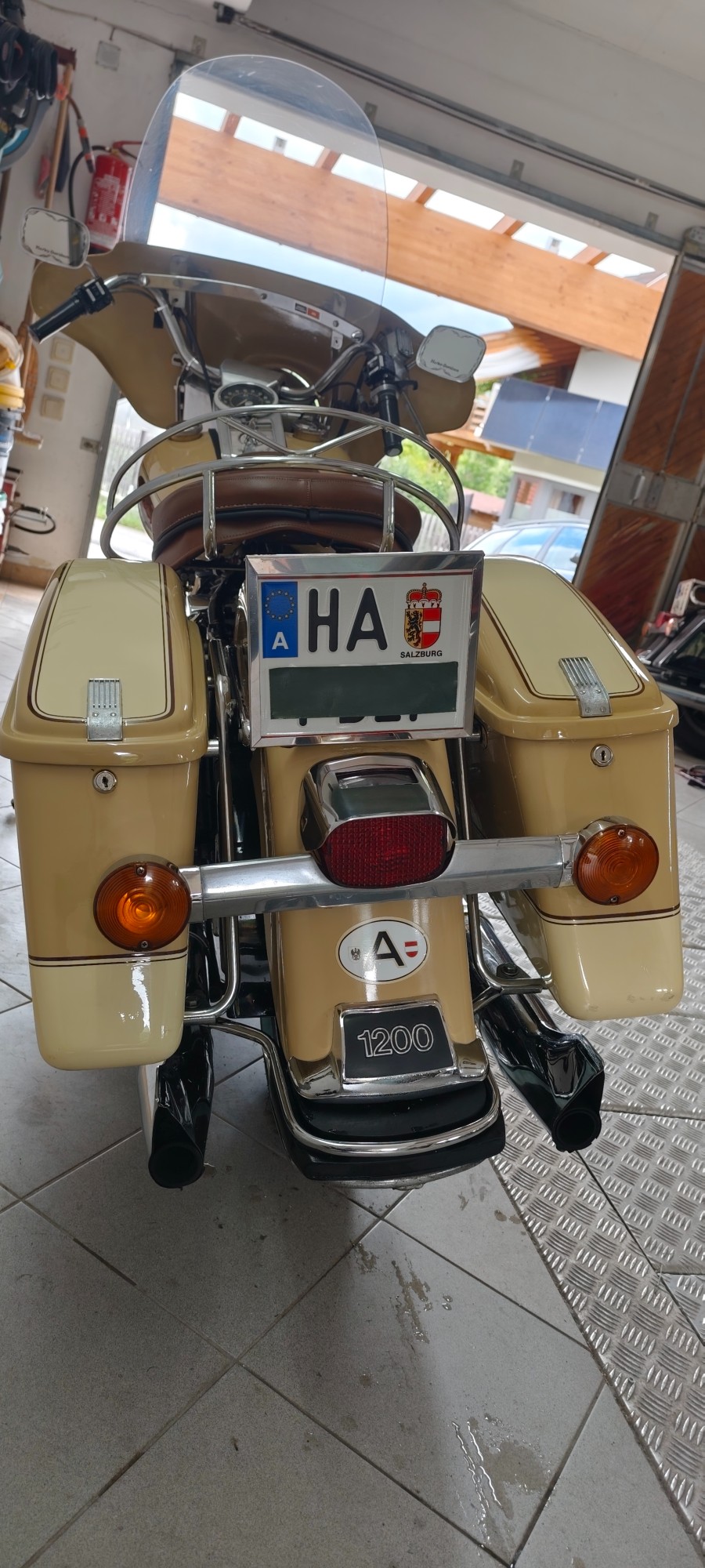 Harley Davidson FLH 1200 Oldtimer mit wahlweise Beiwagen Baujahr BJ 03/1977