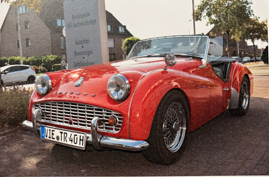 Triumph TR3 guter Zustand steht zum Verkauf Baujahr BJ 08/1961