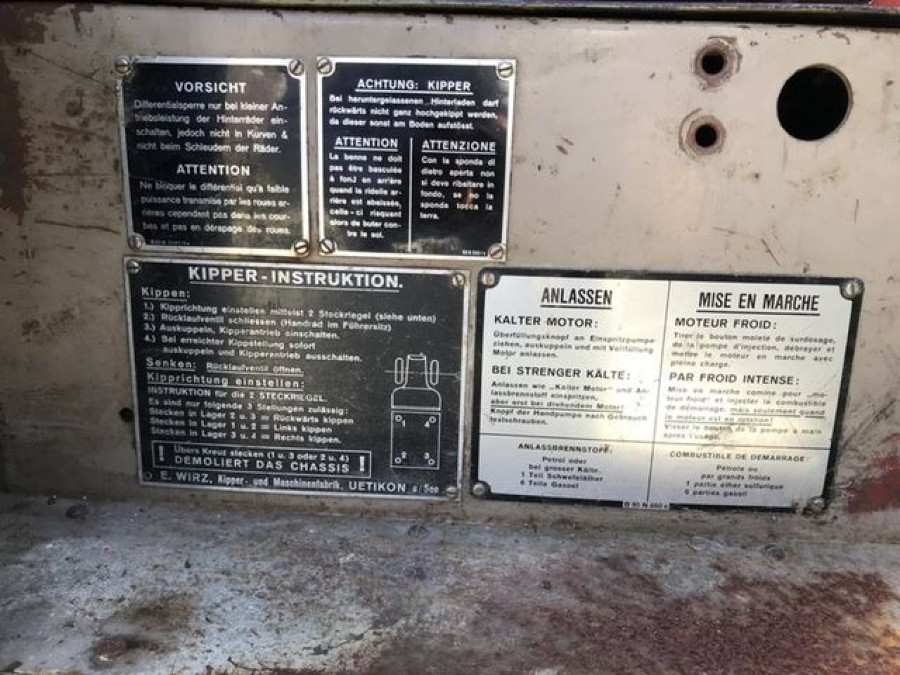 Berna 5U 550 T2LM-K Dreiseitenkipper Baujahr BJ 01/1960