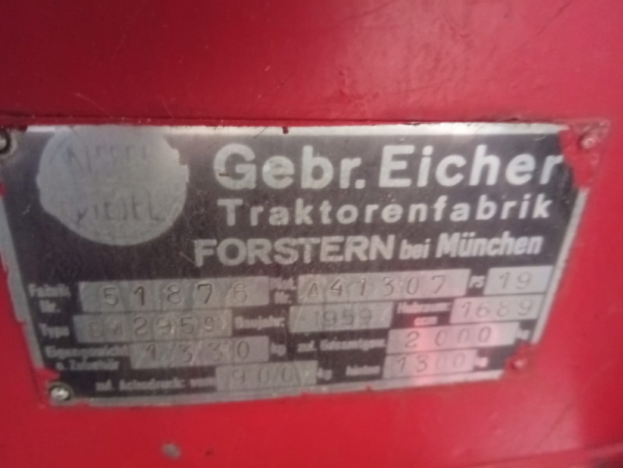 Oldtimer Eicher Panther EM295 gut erhalten Baujahr BJ 06/1959