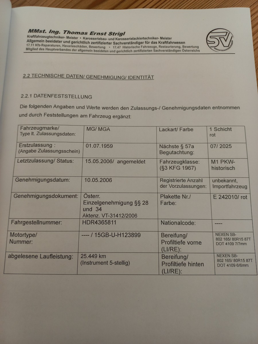MG MGA 1500 zu verkaufen Baujahr BJ 07/1959