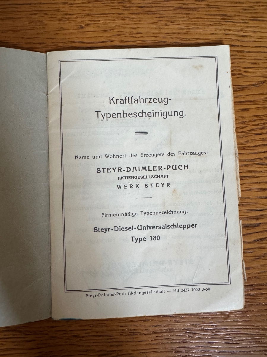 Für Bastler: Steyr 180 Baujahr BJ 01/1950