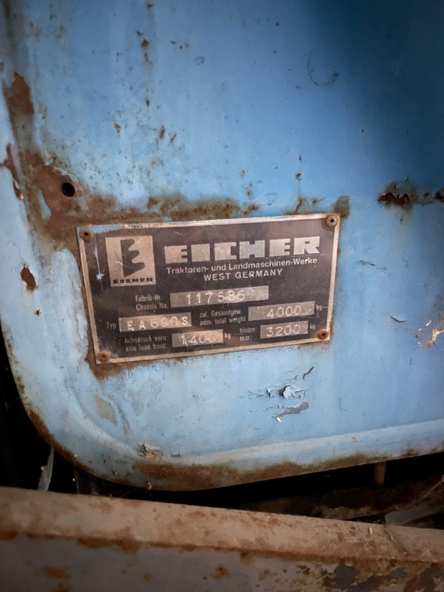 1969er Eicher Mammut II EA 600 S (Allrad) in gutem Zustand Baujahr BJ 05/1969