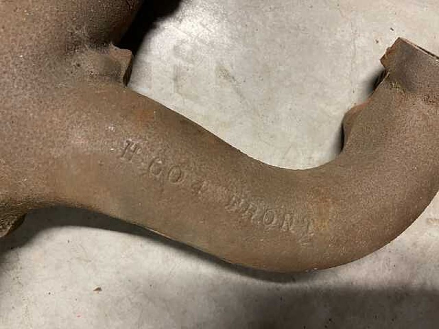 Originale FENTON-Krümmer aus den 50er Jahren für einen Chevy 6-Zylinder-Motor. Baujahr BJ -