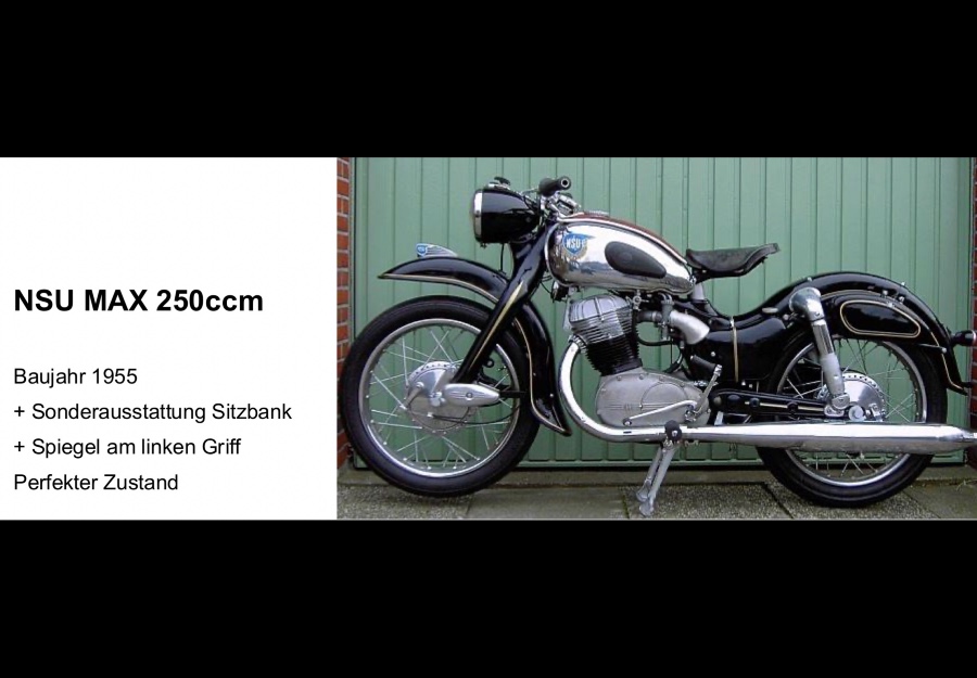 NSU Max 250er Super in gutem Zustand Baujahr BJ 04/1955