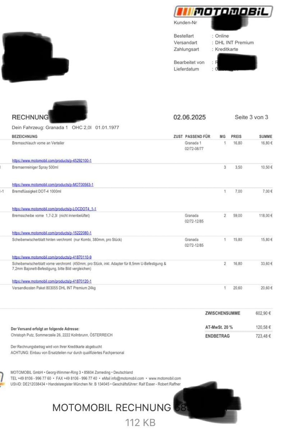 Ford Granada Baujahr BJ 04/1977