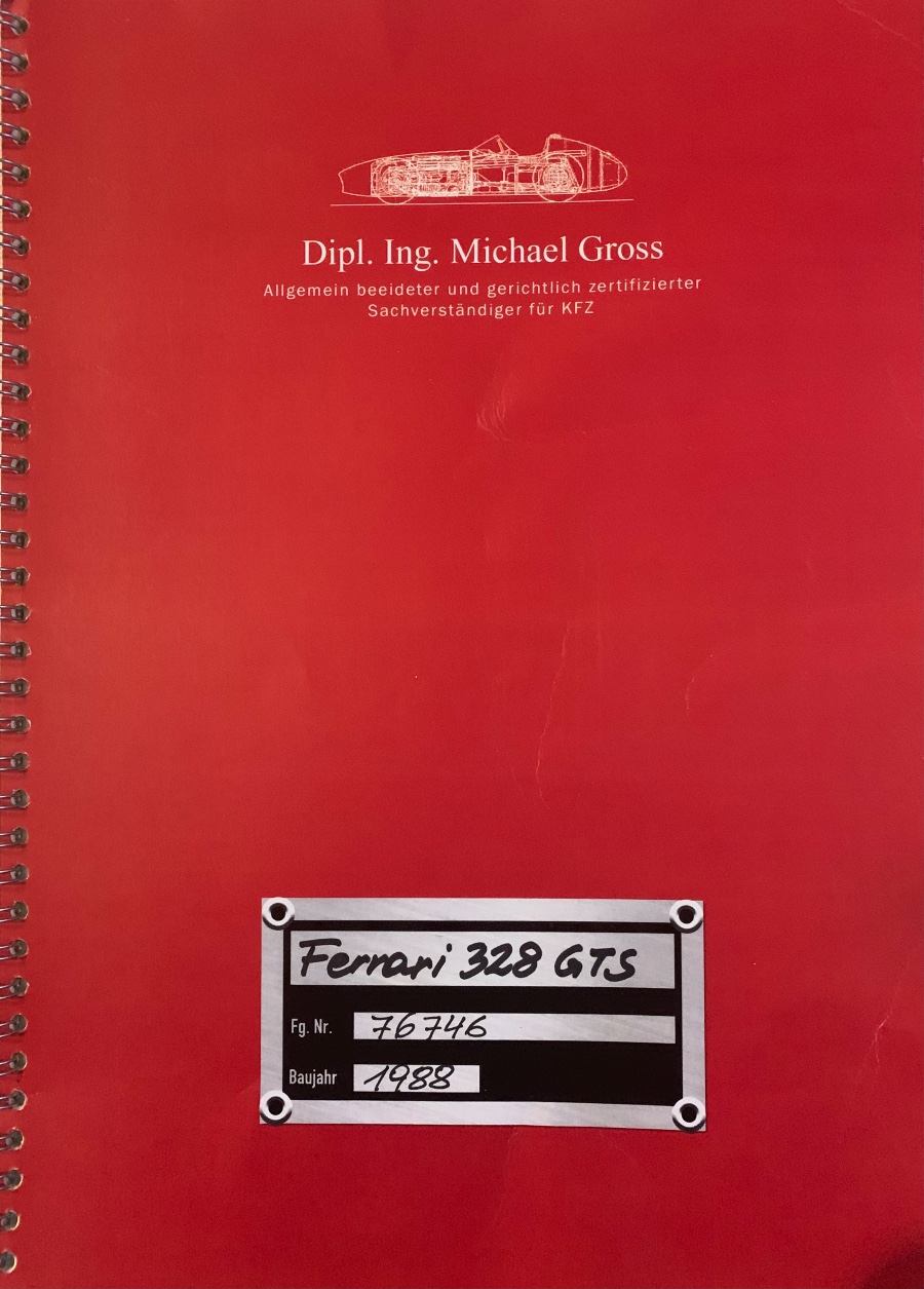 Ferrari 328 GTS guter Zustand mit historischer Zulassung Baujahr BJ 07/1988