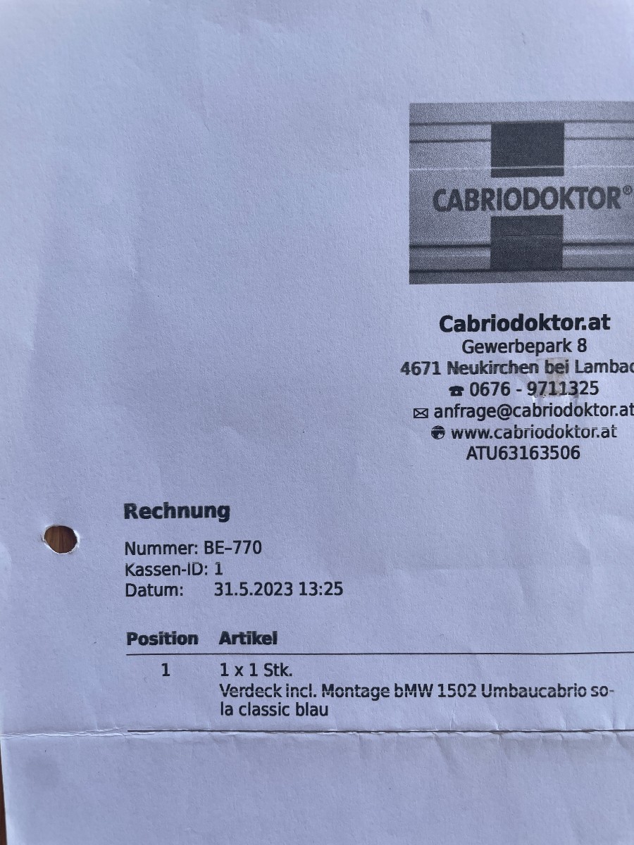 BMW 1502 in rostfreiem Zustand sucht neuen Besitzer Baujahr BJ 04/1976