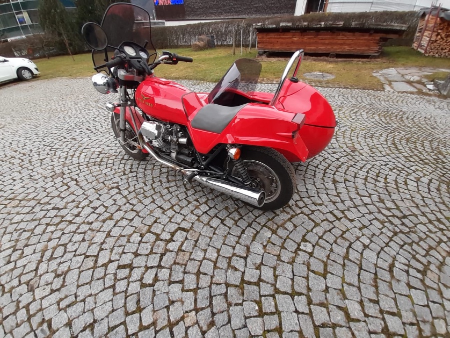 Klassiker Moto Guzzi Le Mans 1000 mit Armec-Tremola-Beiwagen Baujahr BJ 01/1989