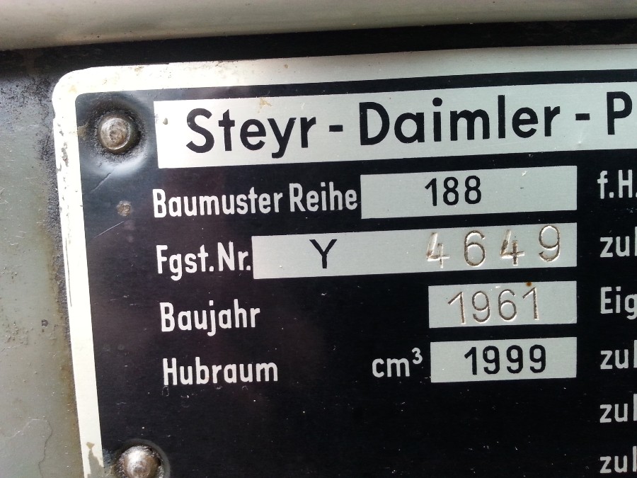 Steyr 188 guter Zustand sucht neuen Besitzer Baujahr BJ 01/1961