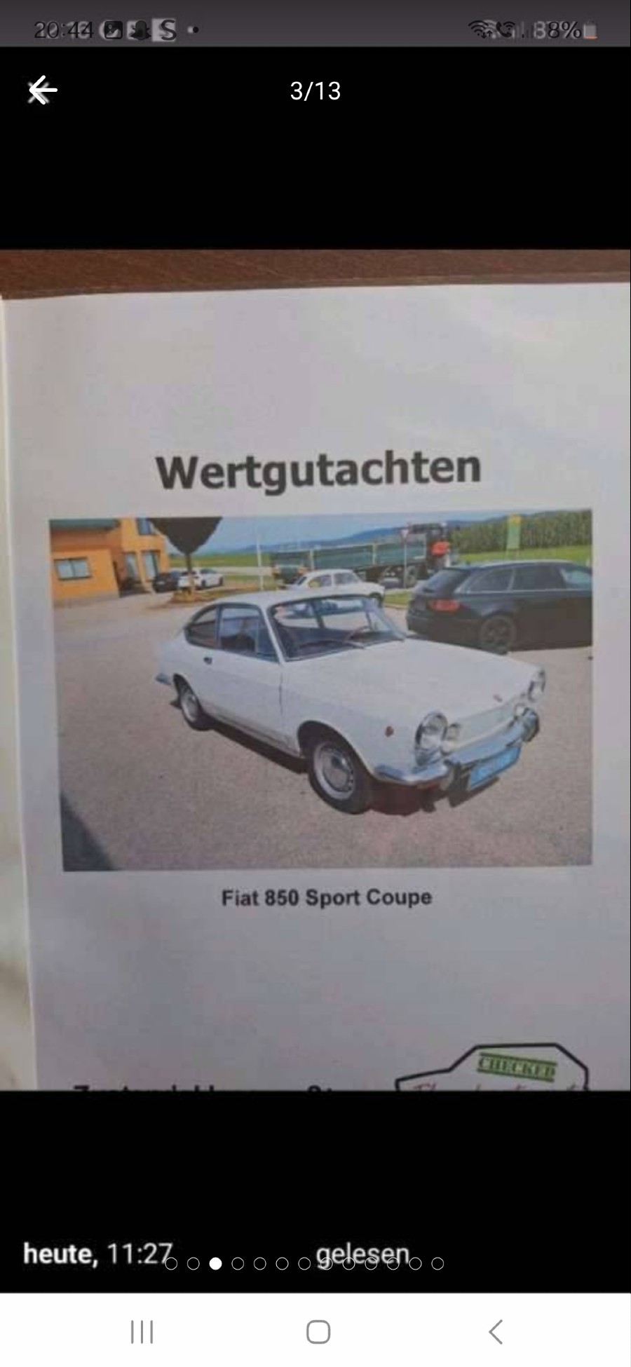 Fiat 850 guter Zustand mit niedrigem Kilometerstand Baujahr BJ 04/1969