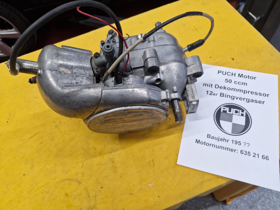 Puch MV 50 Motor in rostfreiem Zustand mit niedriger Laufleistung Baujahr BJ 06/1955