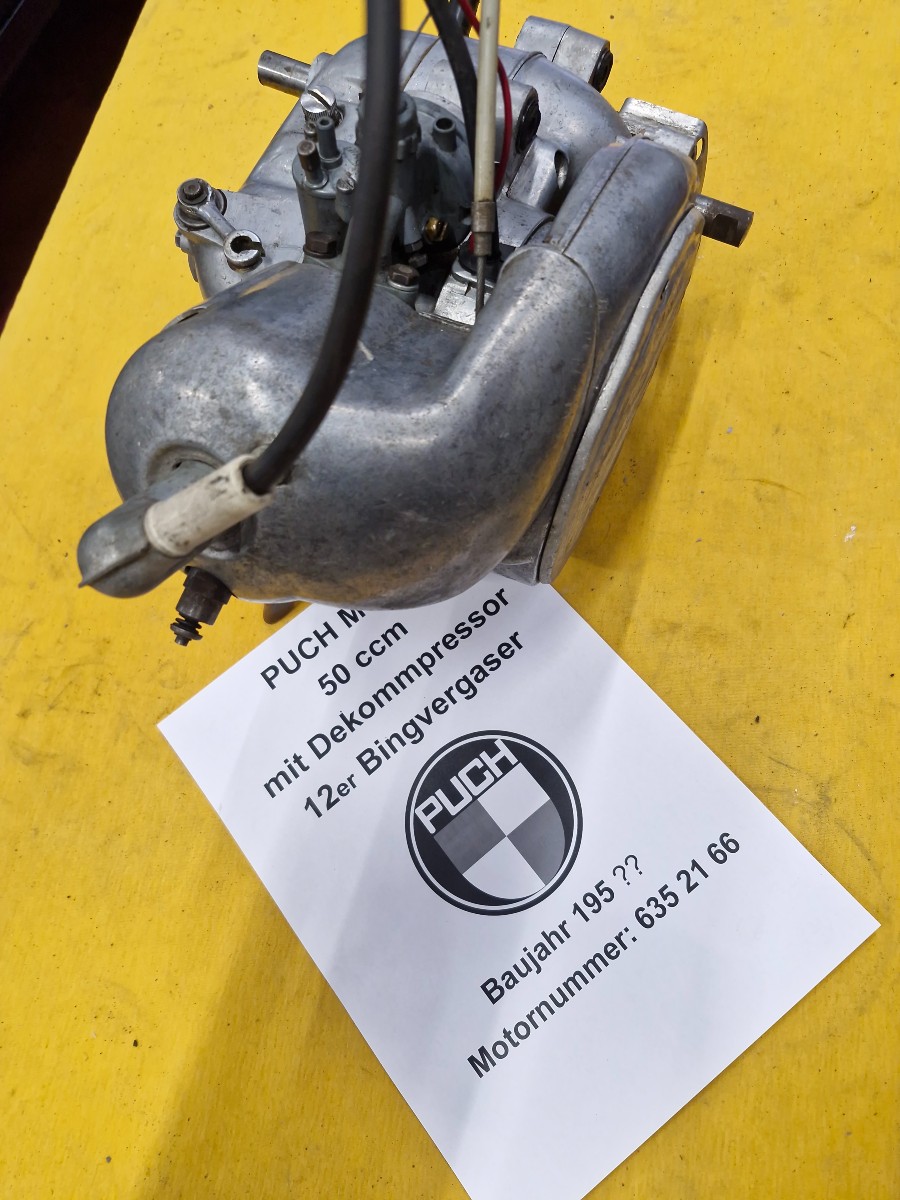 Puch MV 50 Motor in rostfreiem Zustand mit niedriger Laufleistung Baujahr BJ 06/1955