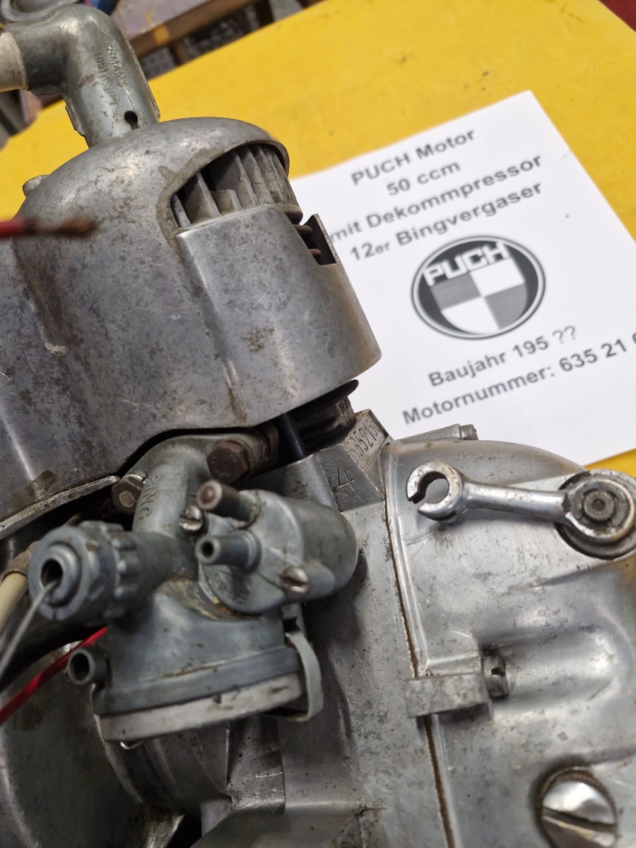 Puch MV 50 Motor in rostfreiem Zustand mit niedriger Laufleistung Baujahr BJ 06/1955
