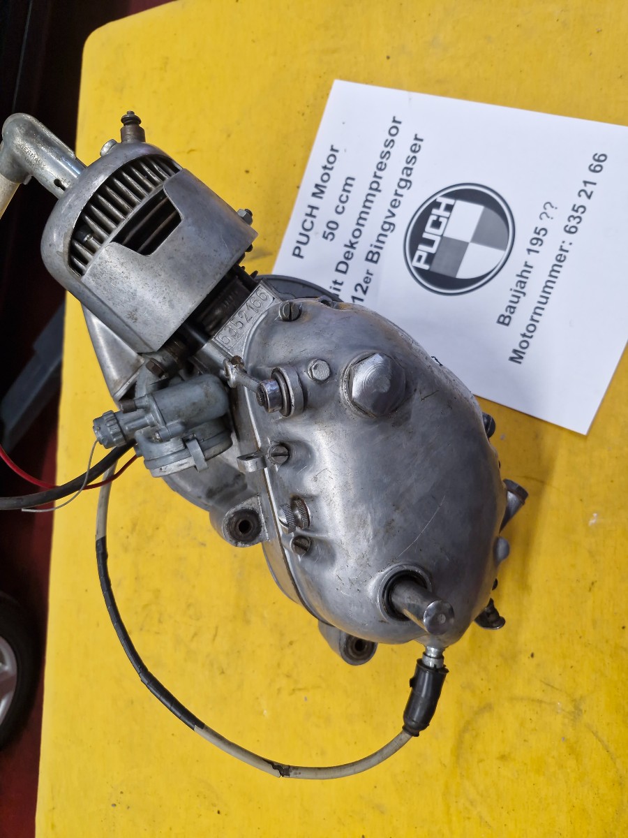 Puch MV 50 Motor in rostfreiem Zustand mit niedriger Laufleistung Baujahr BJ 06/1955