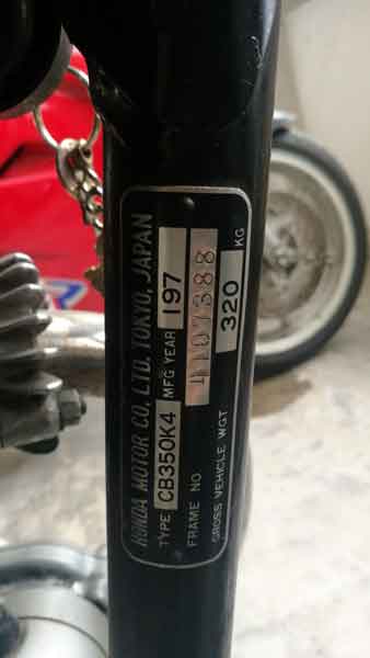 Honda CB350 K4 Baujahr BJ -