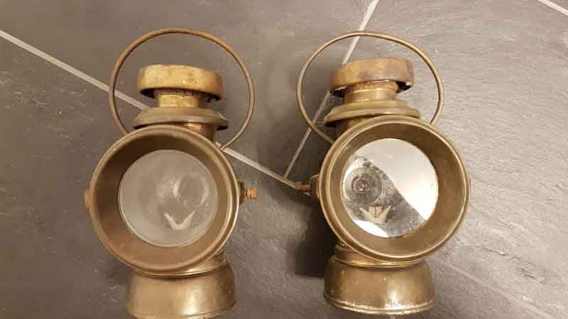 Lucas Lampenpaar aus 1900-1920 King of Road Baujahr BJ -