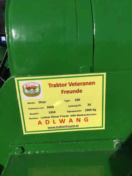 Steyr T180 26 Baujahr BJ -