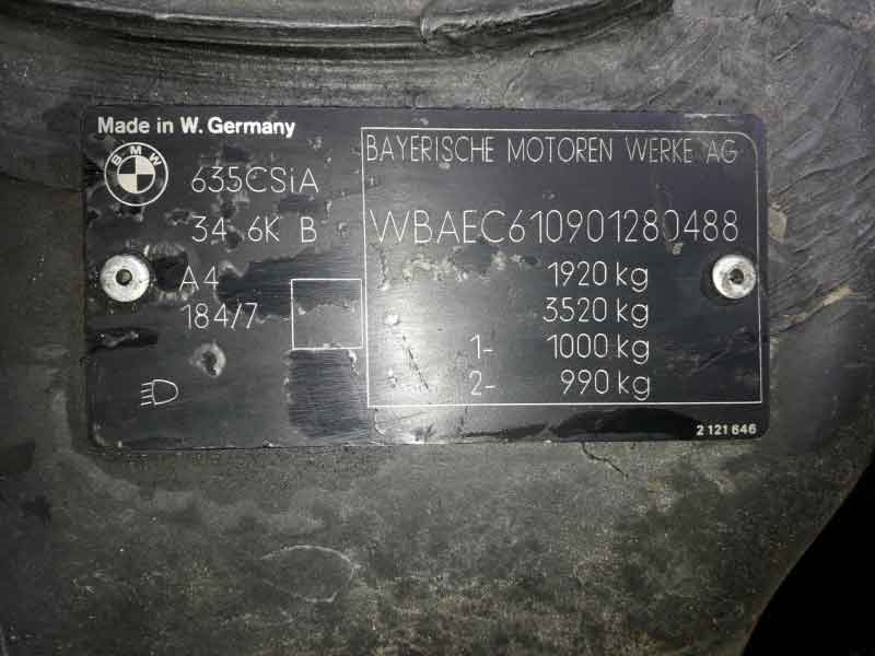 635 CSI Baujahr BJ -