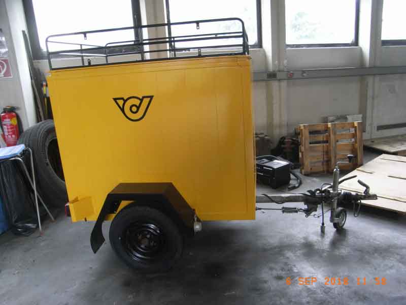 Oldtimer Anhänger Post Baujahr BJ -