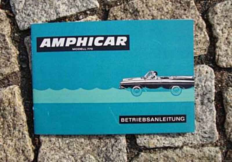 Betriebsanleitung Amphicar 770 1961 Baujahr BJ -