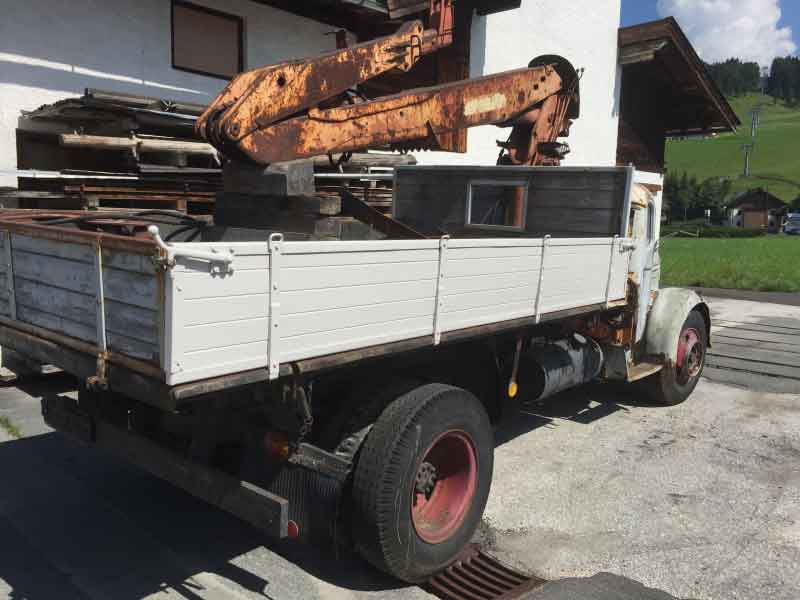 Steyr 586 Kipper mit Hiab Kran Baujahr BJ -