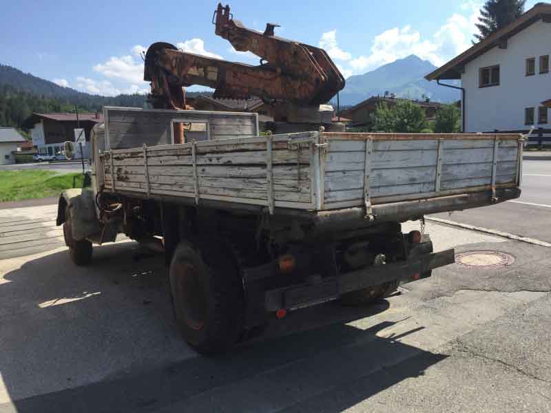 Steyr 586 Kipper mit Hiab Kran Baujahr BJ -
