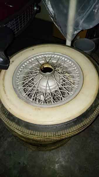 4 Stk Speichenräder mit Weiflwandreifen Baujahr BJ -