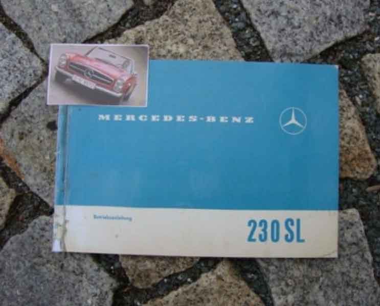 Betriebsanleitung Mercedes 280 SL Pagode 1968 Baujahr BJ -