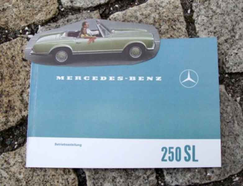 Betriebsanleitung Mercedes 280 SL Pagode 1968 Baujahr BJ -