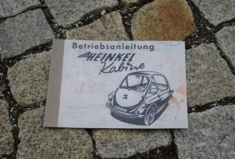 Betriebsanleitung Heinkel Kabine 153 (1957) Baujahr BJ -